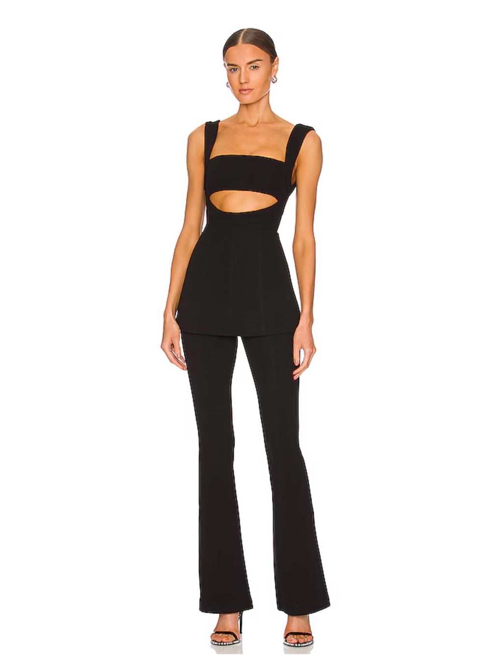 Black Cutout Jumpsuit with Flared Pants by MISHA Women’s Size: 6